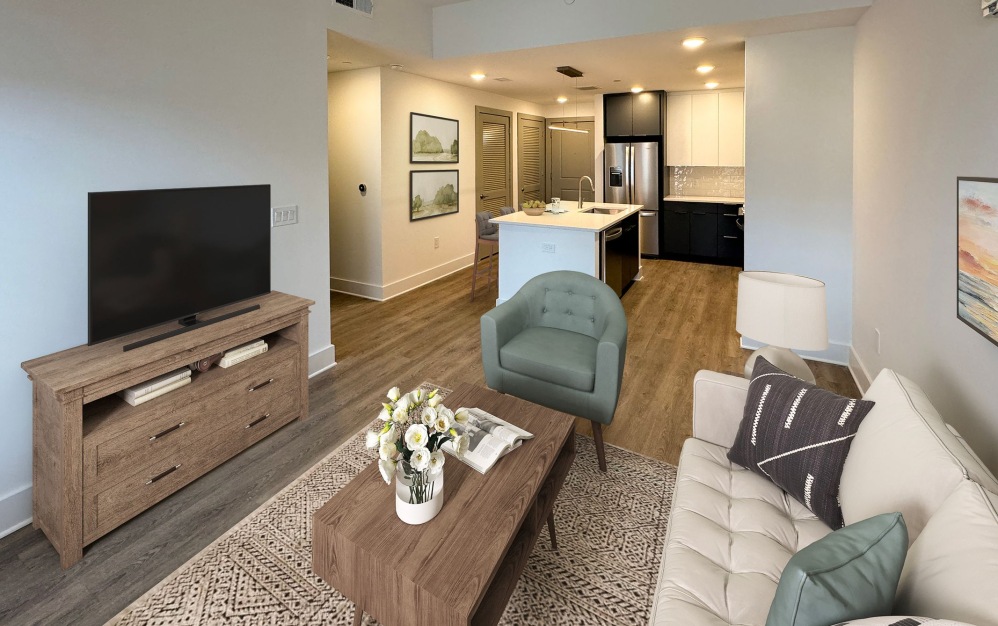 A2 - 1 bedroom floorplan layout with 1 bathroom and 760 square feet (Living Room
)